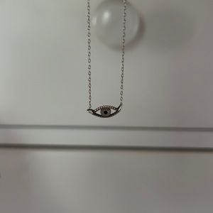Silver Evil Eye Necklace